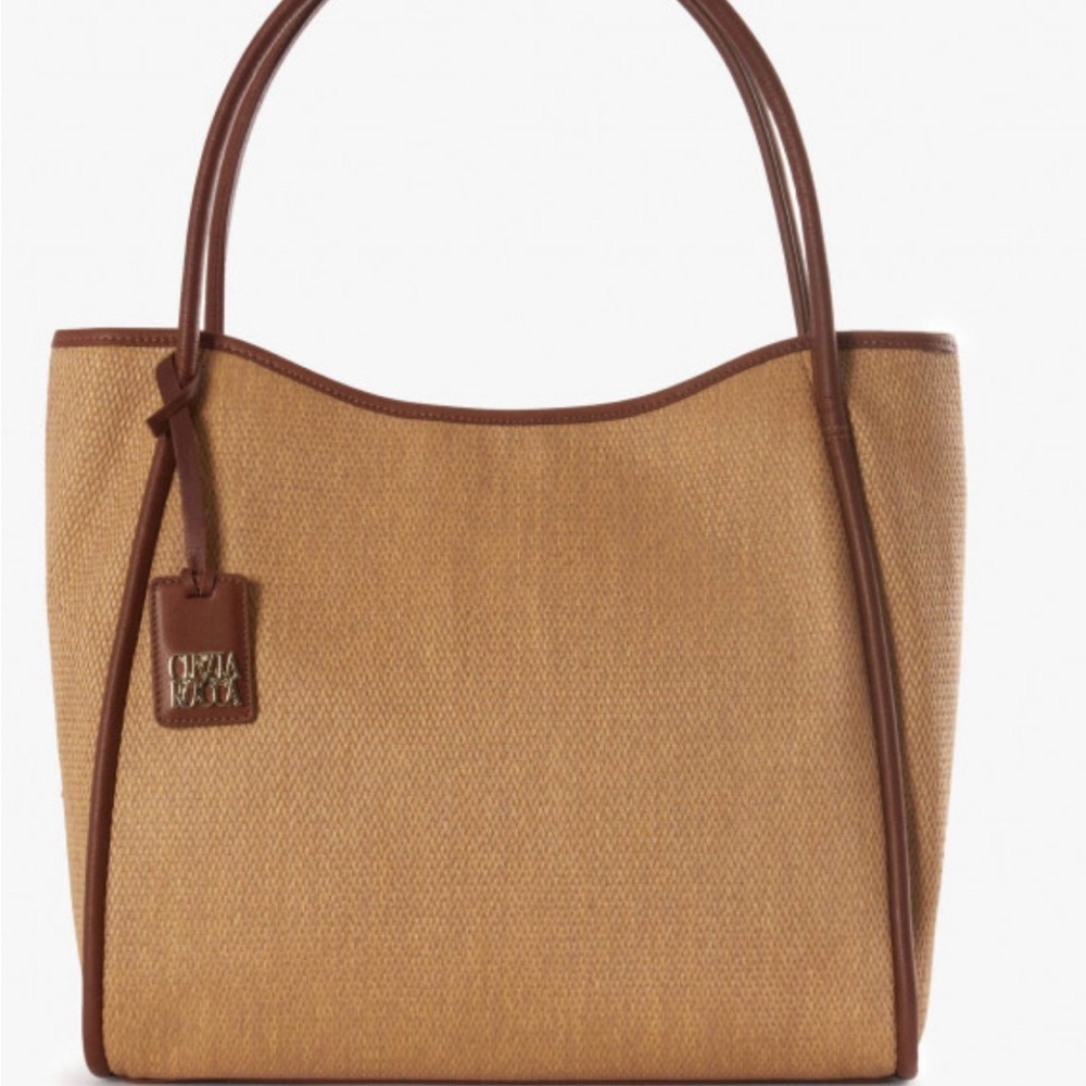 Cinzia Rocca Icons Tan and Brown Tote Bag